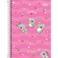 Foto ilustrativa Caderno Espiral Capa Dura 1/4 Holly 80 Folhas