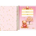 Foto ilustrativa Caderno Espiral Capa Dura 1/4 Love Bears 80 Folhas