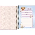 Foto ilustrativa Caderno Espiral Capa Dura 1/4 Love Bears 80 Folhas