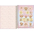 Foto ilustrativa Caderno Espiral Capa Dura 1/4 Love Bears 80 Folhas