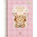 Foto ilustrativa Caderno Espiral Capa Dura 1/4 Love Bears 80 Folhas