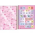 Foto ilustrativa Caderno Espiral Capa Dura 1/4 Lovely Friend 80 Folhas
