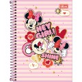 Foto ilustrativa Caderno Espiral Capa Dura 1/4 Minnie 80 Folhas
