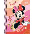 Foto ilustrativa Caderno Espiral Capa Dura 1/4 Minnie 80 Folhas