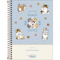 Foto ilustrativa Caderno Espiral Capa Dura 1/4 Mofusand 80 folhas.