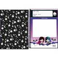 Foto ilustrativa Caderno Espiral Capa Dura 1/4 Plush Poison 80 Folhas
