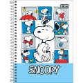 Foto ilustrativa Caderno Espiral Capa Dura 1/4 Snoopy 80 Folhas