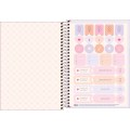 Foto ilustrativa Caderno Espiral Capa Dura 1/4 Soho 80 Folhas