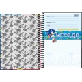 Foto ilustrativa Caderno Espiral Capa Dura 1/4 Sonic 80 Folhas