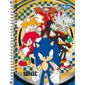 Foto ilustrativa Caderno Espiral Capa Dura 1/4 Sonic 80 Folhas