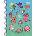 Foto ilustrativa Caderno Espiral Capa Dura 1/4 West Girl 80 Folhas
