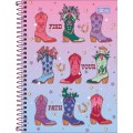 Foto ilustrativa Caderno Espiral Capa Dura 1/4 West Girl 80 Folhas