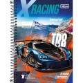 Foto ilustrativa Caderno Espiral Capa Dura 1/4 X-Racing 80 Folhas
