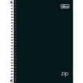 Foto ilustrativa Caderno Espiral Capa Dura 1/4 Zip Preto 80 Folhas