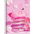 Foto ilustrativa Caderno Espiral Capa Dura 1/4 Zoom+ Feminino 96 Folhas