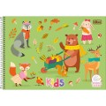 Foto ilustrativa Caderno Espiral Capa Dura Cartografia e Desenho Kids Feminino 96 Folhas