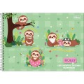 Foto ilustrativa Caderno Espiral Capa Dura Cartografia e Desenho Milimetrado Holly 80 Folhas