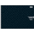 Foto ilustrativa Caderno Espiral Capa Dura Cartografia e Desenho Milimetrado Lunix 60 Folhas
