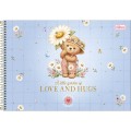 Foto ilustrativa Caderno Espiral Capa Dura Cartografia Love Bears 80 Folhas