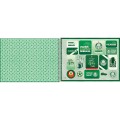 Foto ilustrativa Caderno Espiral Capa Dura Cartografia Palmeiras 80 Folhas