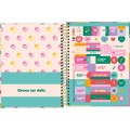 Foto ilustrativa Caderno Espiral Capa Dura Colegial 1 Matéria Be Nice 80 Folhas