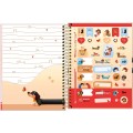 Foto ilustrativa Caderno Espiral Capa Dura Colegial 1 Matéria Brownie 60 Folhas