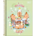 Foto ilustrativa Caderno Espiral Capa Dura Colegial 1 Matéria Capyclub 60 Folhas