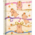 Foto ilustrativa Caderno Espiral Capa Dura Colegial 1 Matéria Capyclub 60 Folhas
