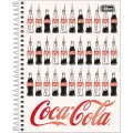 Foto ilustrativa Caderno Espiral Capa Dura Colegial 1 Matéria Coca-Cola 80 Folhas