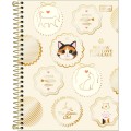 Foto ilustrativa Caderno Espiral Capa Dura Colegial 1 Matéria Purrfect Cats 80 Folhas