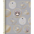 Foto ilustrativa Caderno Espiral Capa Dura Colegial 1 Matéria Purrfect Cats 80 Folhas