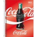 Foto ilustrativa Caderno Espiral Capa Dura Colegial 10 Matérias Coca-Cola 160 Folhas