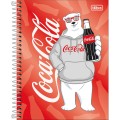 Foto ilustrativa Caderno Espiral Capa Dura Colegial 10 Matérias Coca-Cola 160 Folhas