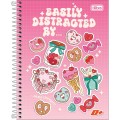 Foto ilustrativa Caderno Espiral Capa Dura Colegial 10 Matérias D+ 200 Folhas