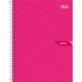 Foto ilustrativa Caderno Espiral Capa Dura Colegial 10 Matérias Lunix 160 Folhas