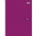 Foto ilustrativa Caderno Espiral Capa Dura Colegial 10 Matérias Lunix 160 Folhas