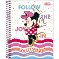 Foto ilustrativa Caderno Espiral Capa Dura Colegial 10 Matérias Minnie 160 Folhas