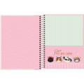 Foto ilustrativa Caderno Espiral Capa Dura Colegial 10 Matérias Puurfect Cats 120 Folhas