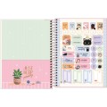 Foto ilustrativa Caderno Espiral Capa Dura Colegial 10 Matérias Puurfect Cats 120 Folhas