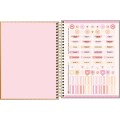 Foto ilustrativa Caderno Espiral Capa Dura Colegial 10 Matérias West Village Metalizado 160 Folhas