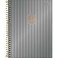 Foto ilustrativa Caderno Espiral Capa Dura Colegial 10 Matérias West Village Metalizado 160 Folhas