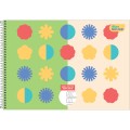 Foto ilustrativa Caderno Espiral Capa Dura Meia Pauta Ampliada Tilibra Neuro 40 Folhas