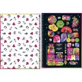 Foto ilustrativa Caderno Espiral Capa Dura Universitário 1 Matéria Dos Rosa 80 Folhas
