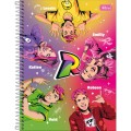 Foto ilustrativa Caderno Espiral Capa Dura Universitário 1 Matéria Dos Rosa 80 Folhas