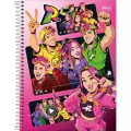 Foto ilustrativa Caderno Espiral Capa Dura Universitário 1 Matéria Dos Rosa 80 Folhas