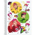 Foto ilustrativa Caderno Espiral Capa Dura Universitário 1 Matéria Dos Rosa 80 Folhas