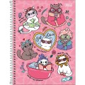 Foto ilustrativa Caderno Espiral Capa Dura Universitário 1 Matéria Flip+ Feminino 96 Folhas 