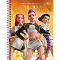 Foto ilustrativa Caderno Espiral Capa Dura Universitário 1 Matéria Guerreiras do KPop 80 Folhas