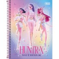 Foto ilustrativa Caderno Espiral Capa Dura Universitário 1 Matéria Guerreiras do KPop 80 Folhas