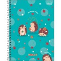 Foto ilustrativa Caderno Espiral Capa Dura Universitário 1 Matéria Holly 80 Folhas